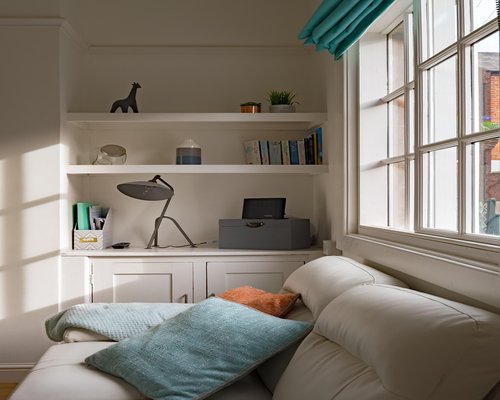 An Italian apartment interior illuminated by soft natural daylight